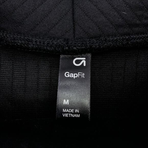 Gap Fit Pullover Cowl Neck Sweatshirt Womens Size Medium Black Snap Sides NEW - Picture 6 of 7